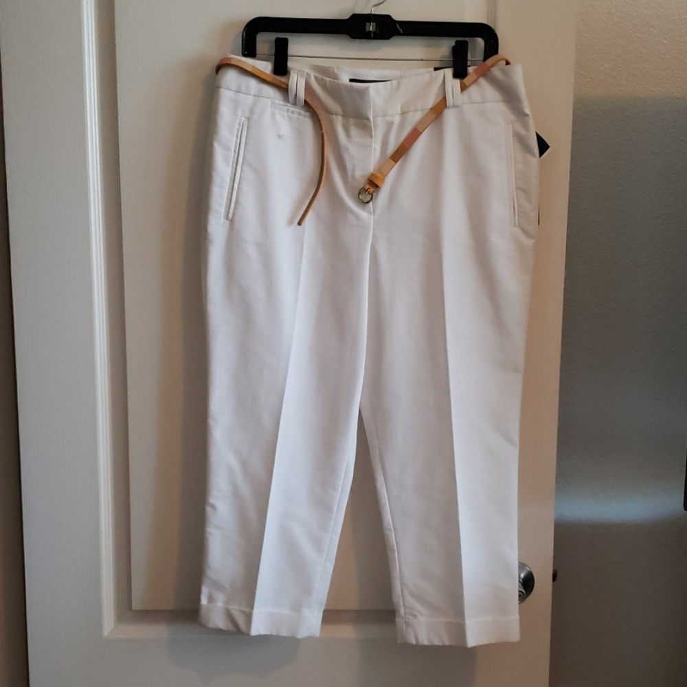 Cropped Trouser Pants W/Pockets